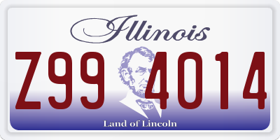 IL license plate Z994014
