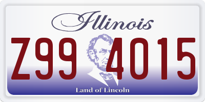 IL license plate Z994015
