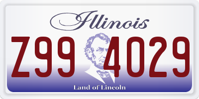 IL license plate Z994029