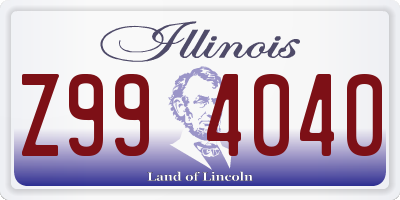 IL license plate Z994040