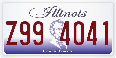 IL license plate Z994041