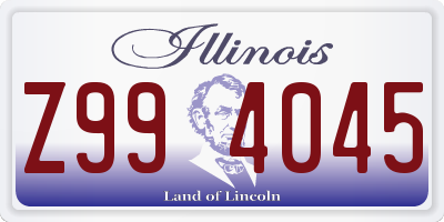 IL license plate Z994045