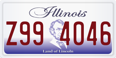 IL license plate Z994046