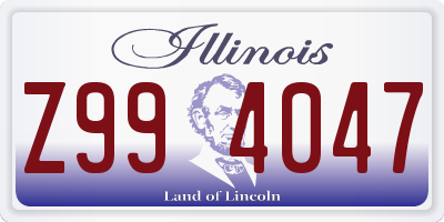 IL license plate Z994047