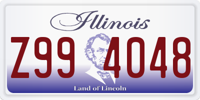 IL license plate Z994048