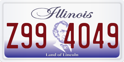 IL license plate Z994049