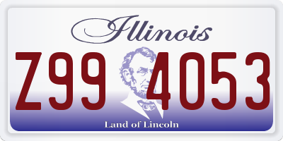 IL license plate Z994053
