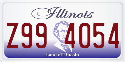 IL license plate Z994054