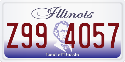 IL license plate Z994057