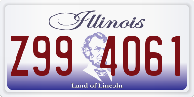 IL license plate Z994061