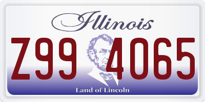 IL license plate Z994065