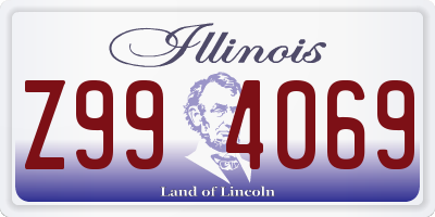 IL license plate Z994069