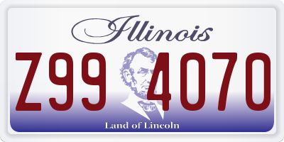 IL license plate Z994070