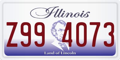 IL license plate Z994073