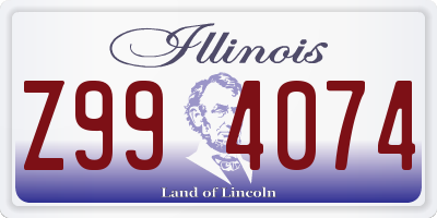 IL license plate Z994074