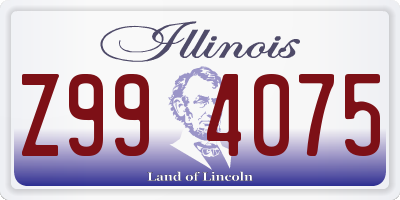 IL license plate Z994075