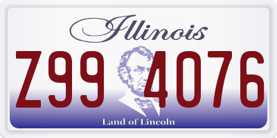 IL license plate Z994076