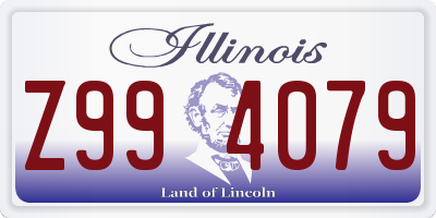 IL license plate Z994079