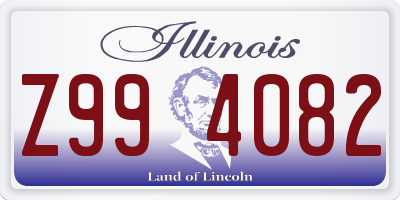 IL license plate Z994082