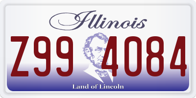 IL license plate Z994084