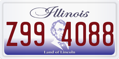 IL license plate Z994088