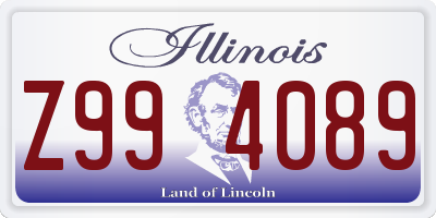 IL license plate Z994089