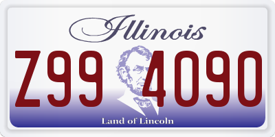 IL license plate Z994090
