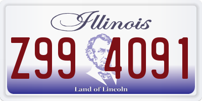 IL license plate Z994091