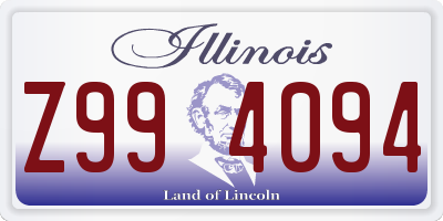 IL license plate Z994094