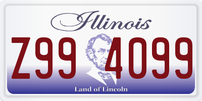 IL license plate Z994099