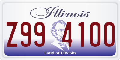 IL license plate Z994100