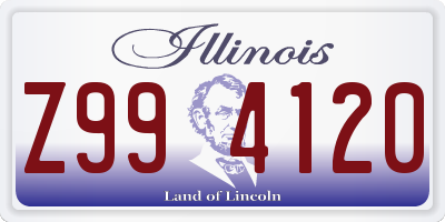 IL license plate Z994120