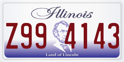 IL license plate Z994143