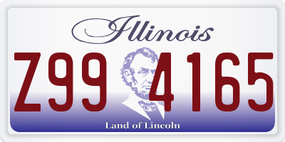 IL license plate Z994165