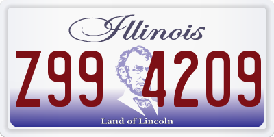 IL license plate Z994209