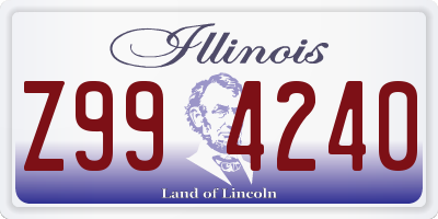 IL license plate Z994240