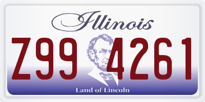 IL license plate Z994261