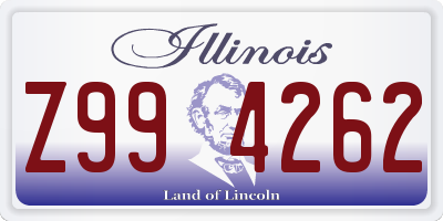 IL license plate Z994262