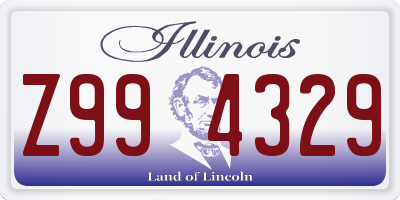 IL license plate Z994329