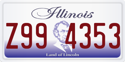 IL license plate Z994353