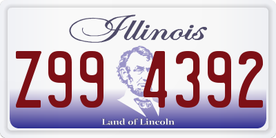 IL license plate Z994392