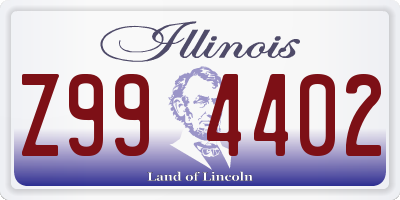 IL license plate Z994402