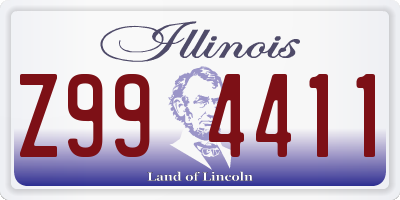 IL license plate Z994411