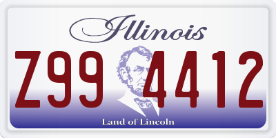 IL license plate Z994412