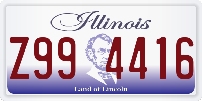 IL license plate Z994416