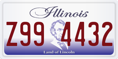 IL license plate Z994432