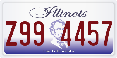 IL license plate Z994457