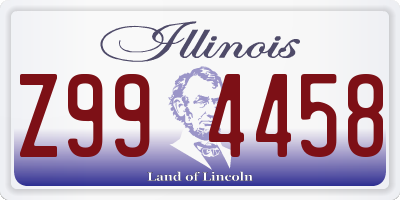 IL license plate Z994458