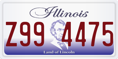 IL license plate Z994475