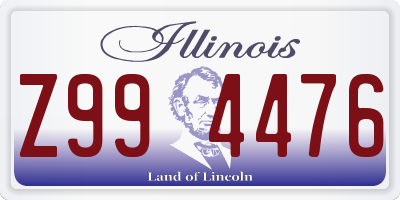 IL license plate Z994476